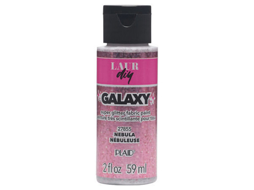 2 Oz Glitter Fabric Paint in Nebula Pink - Case of 72
