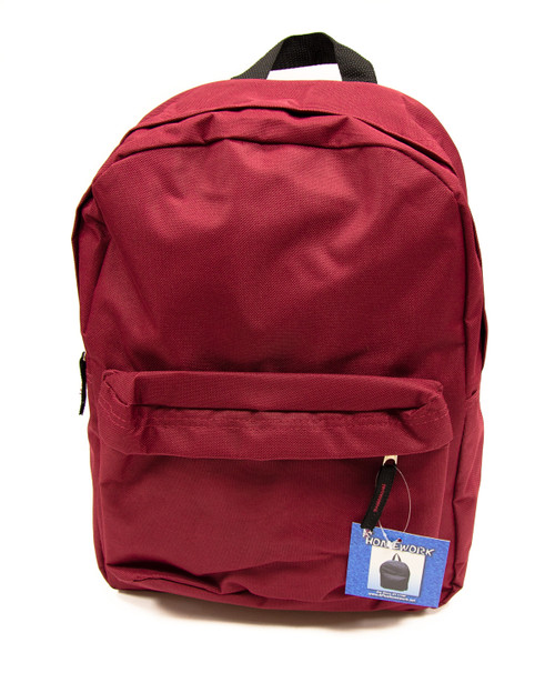15" Basic Backpack - Burgundy