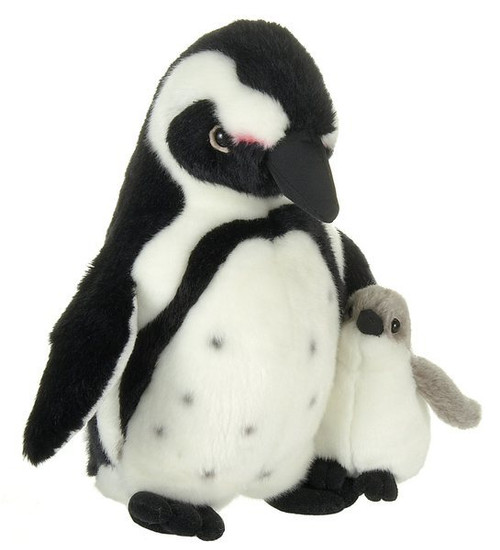 10.5" Penguin With Baby Plush Toy