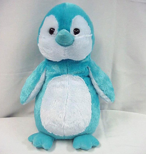 16.5" Promo Turquoise Penguin Plush Toy