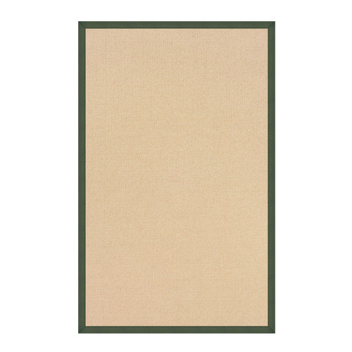 0.25" x 105" x 144" Wool and Latex Brown and Green Machine Tufted Wool Rug