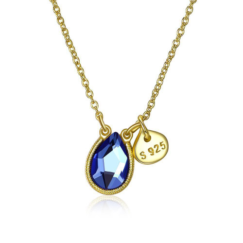 Sterling Silver Bermuda Blue 18" Necklace
