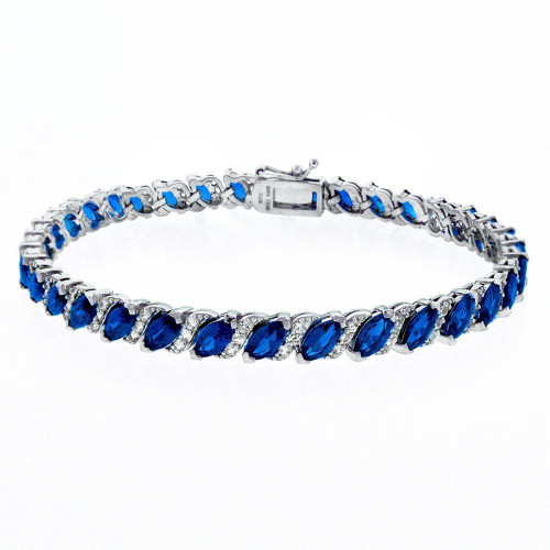 Sapphire Vine 7.8" Bracelet