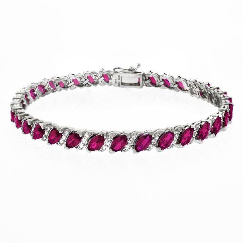 Pink Topaz Vine 7.8" Bracelet