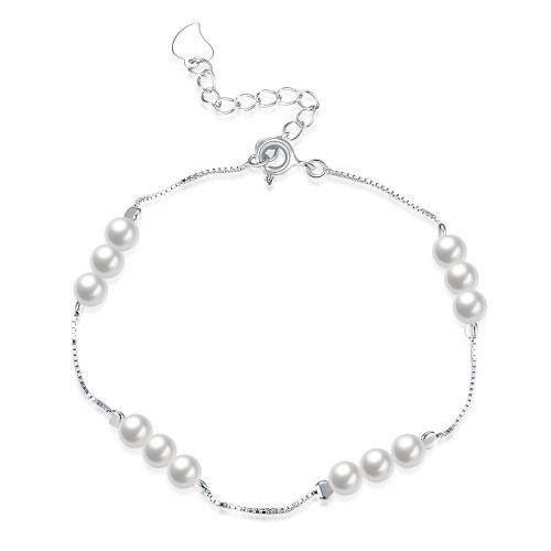 Sterling Silver Pearl Style Fashion Bracelet