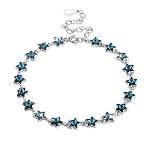 A Sky Full of Stars, Bermuda Blue Sterling Silver Bracelet