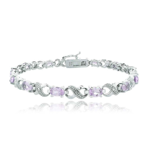 Purple Opal Infinity Bracelet
