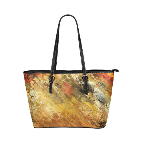 Tote Shoulder Bag with Abstract Rustic Marble Design