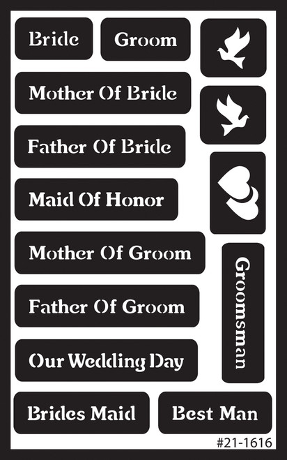 Armour Products Over N Over Reusable Stencils 5 X 8 Wedding