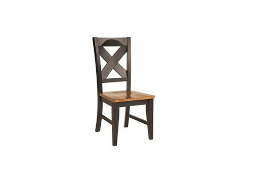 18.75" X 20.75" X 40.25" Harvest Black Hardwood Side Chair