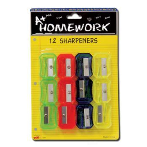 Pencil Sharpeners - assorted colors - 12 pack