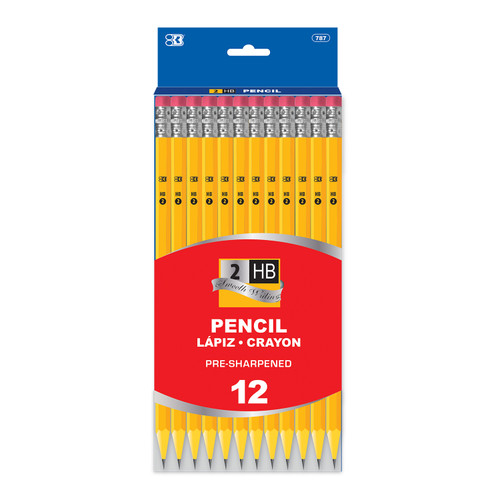 Geddes #2 Yellow Pencils - 12 Count, Yellow, Pre-sharpened