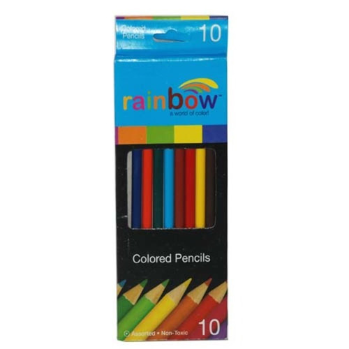 Rainbow Colored Pencils - 10 Count, Assorted Colors