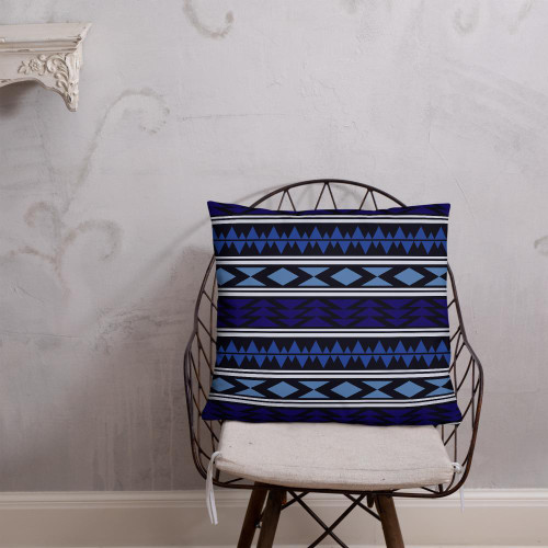 Dark Blue BOHO Style Decorative Pillow