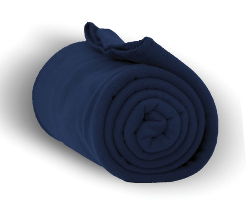 Heavy Weight Fleece Blanket Throw - 50" x 60"-Navy