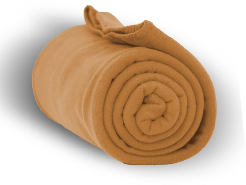 Bulk ct (24) Premium Fleece Blanket 50" x 60" - Camel