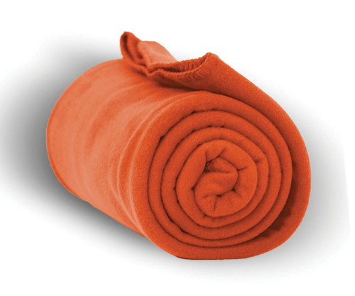 Heavy Weight Fleece Blanket Throw - 50" x 60"- Orange