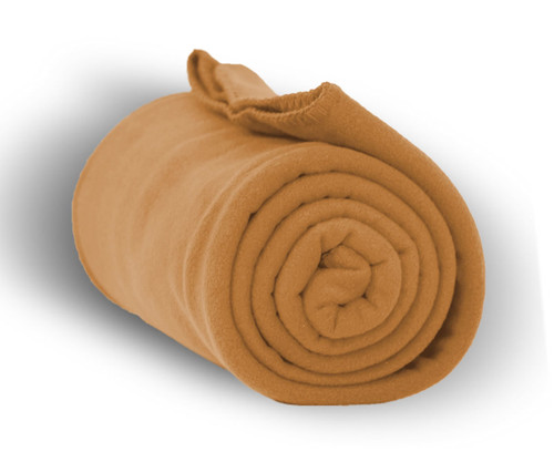 Heavy Weight Fleece Blanket Throw - 50" x 60"-Camel