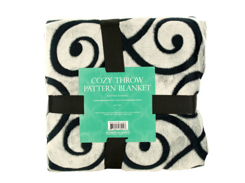 Cozy Cutting Flannel Fleece Throw Blanket - Case of 1