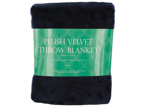 Super Soft Plush Velvet Fleece Throw Blanket - Case of 1
