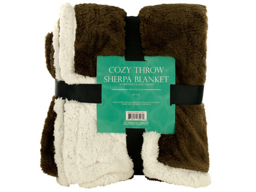 Cozy Coral Fleece & Heavy Sherpa Throw Blanket - Case of 2