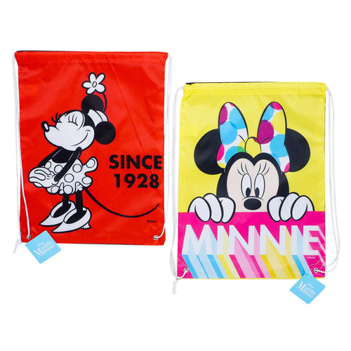 Bulk ct (32) 18" Minnie Mouse Drawstring Backpack - Assorted