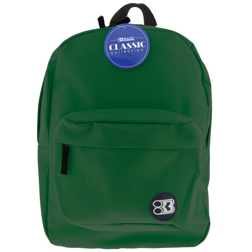 Bulk ct (12) 17" Basic Green Backpack
