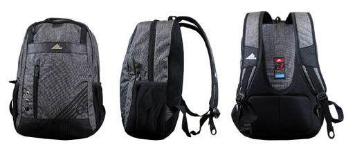 Bulk ct (10) 17" Premium Heavy Back Padding Laptop Backpacks - Grey