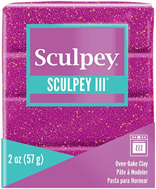 Sculpey III Polymer Clay Violet Glitter