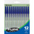 Bulk ct (24) BAZIC PURE Ballpoint Pens - 12 Count, Blue, Medium