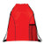 Bulk Ct (100) 18" Dual Drawstring Backpacks - Red, 2 Front Pockets