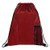 Bulk Ct (100) 18" Dual Drawstring Backpacks - Burgundy Red, 2 Front Pockets