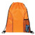 Bulk Ct (100) 18" Dual Drawstring Backpacks - Orange, 2 Front Pockets