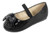 Toddler Girls' Patent flat with Bow - Black