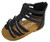 Toddler Girl's Metallic Braid Gladiator Sandal - Black