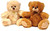 10" Sitting Bear Plush Toy - Assorted Colors