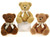 9" Sitting Bears With Ribbon Plush Toy - Assorted Colors