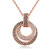 Rose Gold Intertwined Duo Style Pendant 18" Necklace
