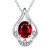 Curved Ruby Gemstone 18" Pendant Necklace