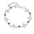 Purple Clover Shaped 7.8" Fashion Bracelet