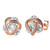 Rose Gold Crystal Knot Stud Earrings