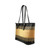 Black and Gold Vintage Style Leather Tote Bag