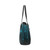 Shoulder Tote Bag, Black and Blue Matrix Style Leather Tote Bag