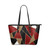 Tote Shoulder Bag with Black and Red Geometric Patch Design