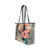 Tote Shoulder Bag with Bouquet of Peach Roses Design