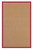 0.25" x 48" x 72" Wool and Latex Brown and Red Wool Rug