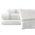 0.2" x 102" x 106" Cotton and Polyester White and Green 4 Piece King Double Marrow Sheet Set