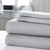 0.2" x 102" x 106" Cotton and Polyester Silver and Gray 4 Piece California King Sheet Set