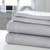 0.2" x 102" x 106" Cotton and Polyester Silver 4 Piece King Size Sheet Set