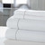 0.2" x 102" x 106" Cotton and Polyester White and Gray 4 Piece Embroidered Hem California King Sheet Set